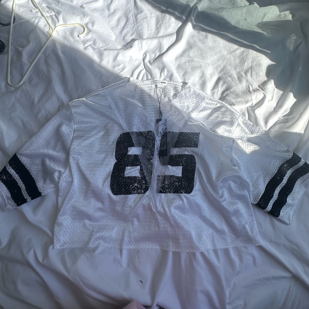 Jersey crop shirt